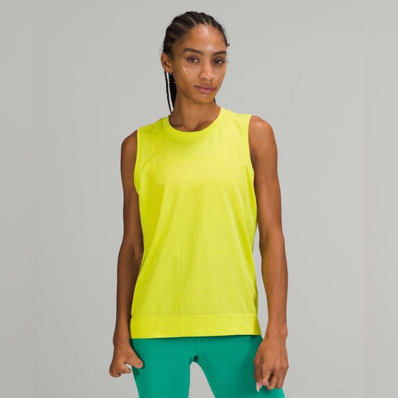 Lululemon Swiftly Breathe Muscle Tank Top, Yellow Serpentine - 0 or 2 - Picture 1 of 9